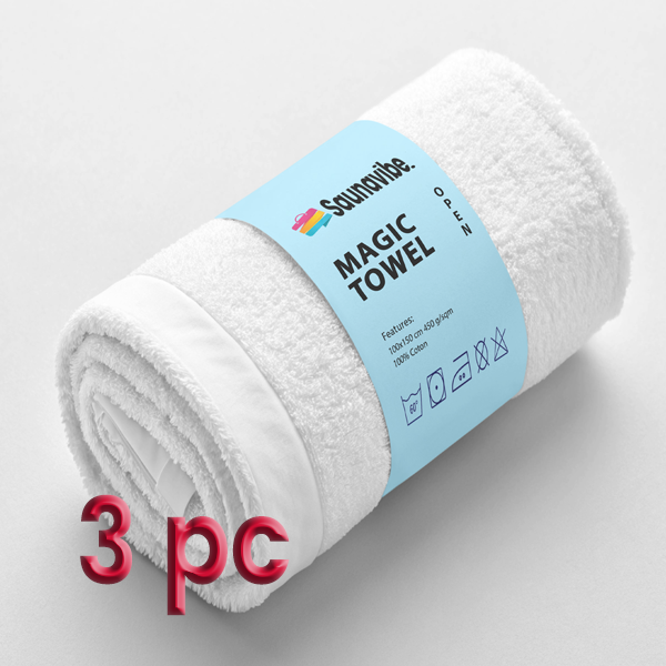 Magic Towel - 100x150 cm - 450 gsm, borderless 3pcs
